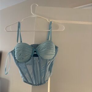 Windsor Light Blue Bustier Top